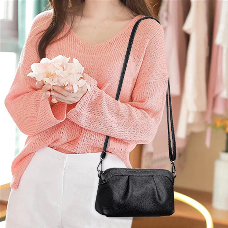 2024  New Fashion PU Leather Crossbody Bags Zipper Shoulder Bag For Women Large Capacity Versatile Soft Leather Multifunctional