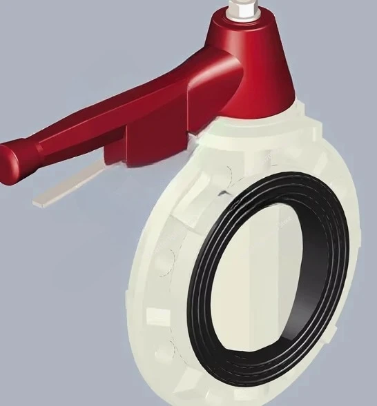 

handle butterfly valve wafer type butterfly valve corrosion-resistant, acid and alkali resistant fluororubber D71X-10F