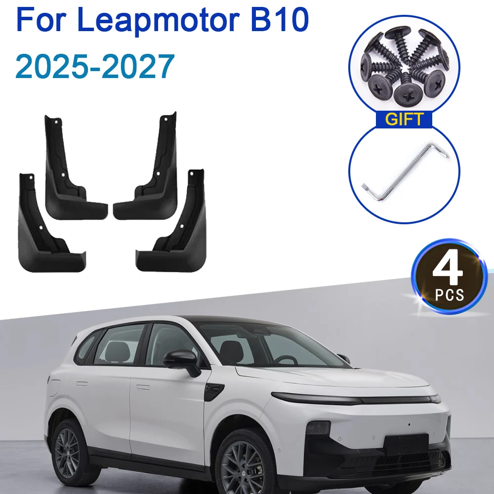 

4PCS Fenders For Leapmotor B10 Accessories 2025 2026 2027 Front Rear Wheel Mud Flaps Splash Guards Mudguards Cars Accessories