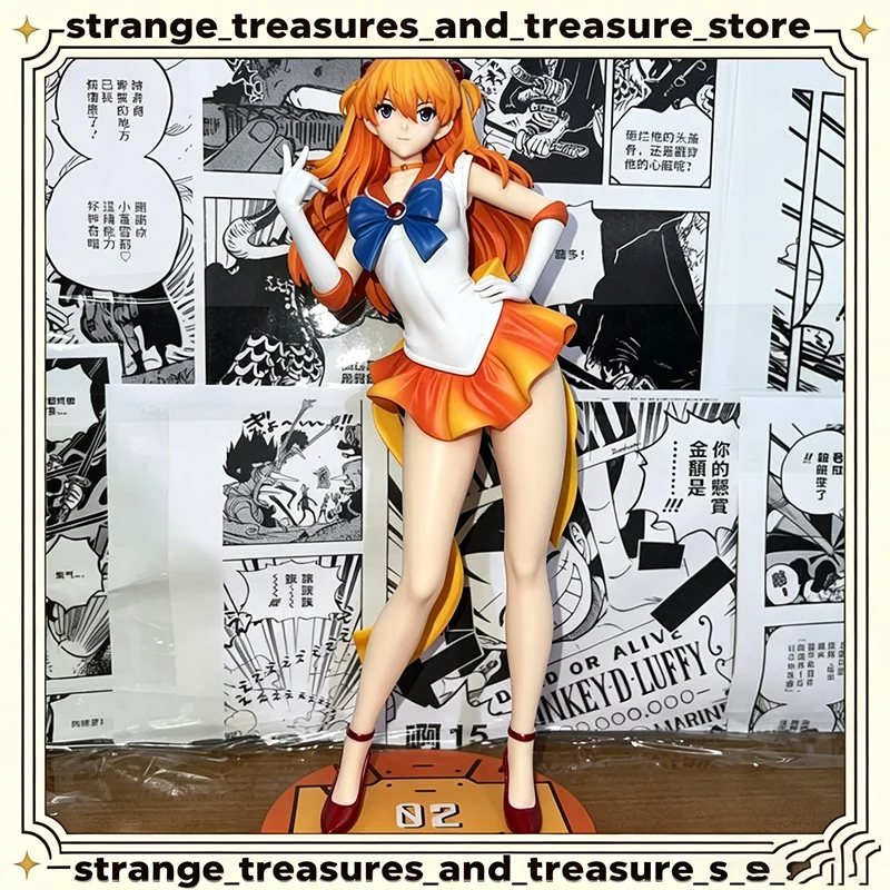Asuka Langley Soryu Figure Anime Sailor Moon Crossover Gk Model Collectible Desktop Ornament For Adult Collection Home Display