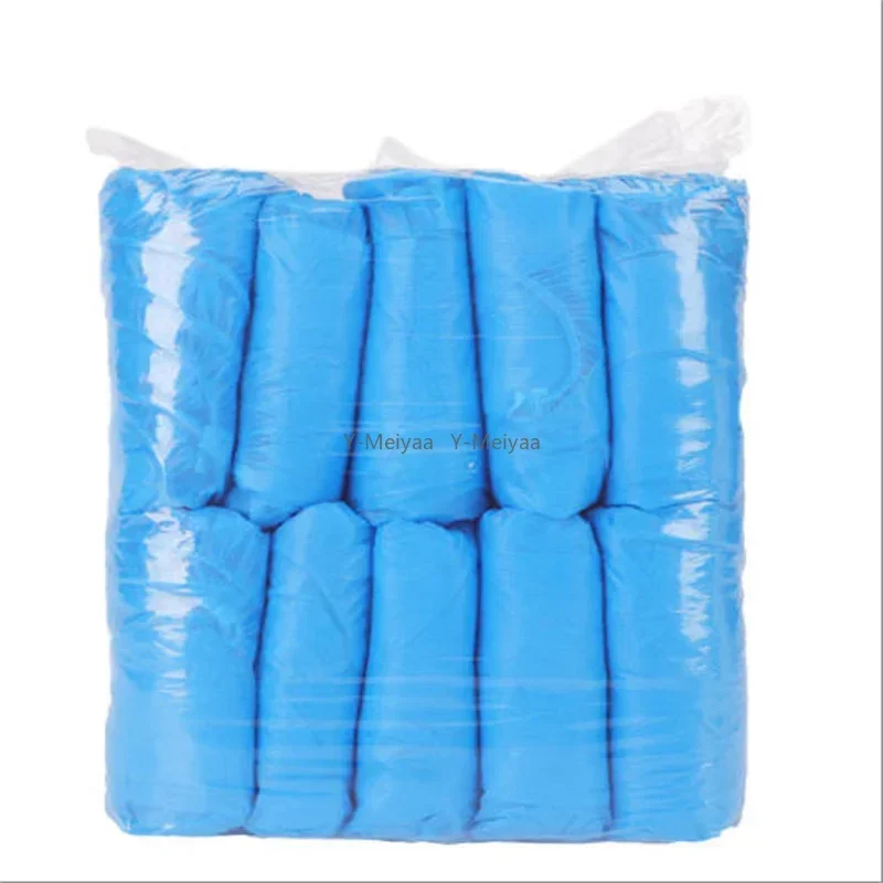 100-600PCS Disposable Shoe Cover PE Waterproof Shoe Cover Non-slip Foot Cover Indoor For Construction Workplace Carpet