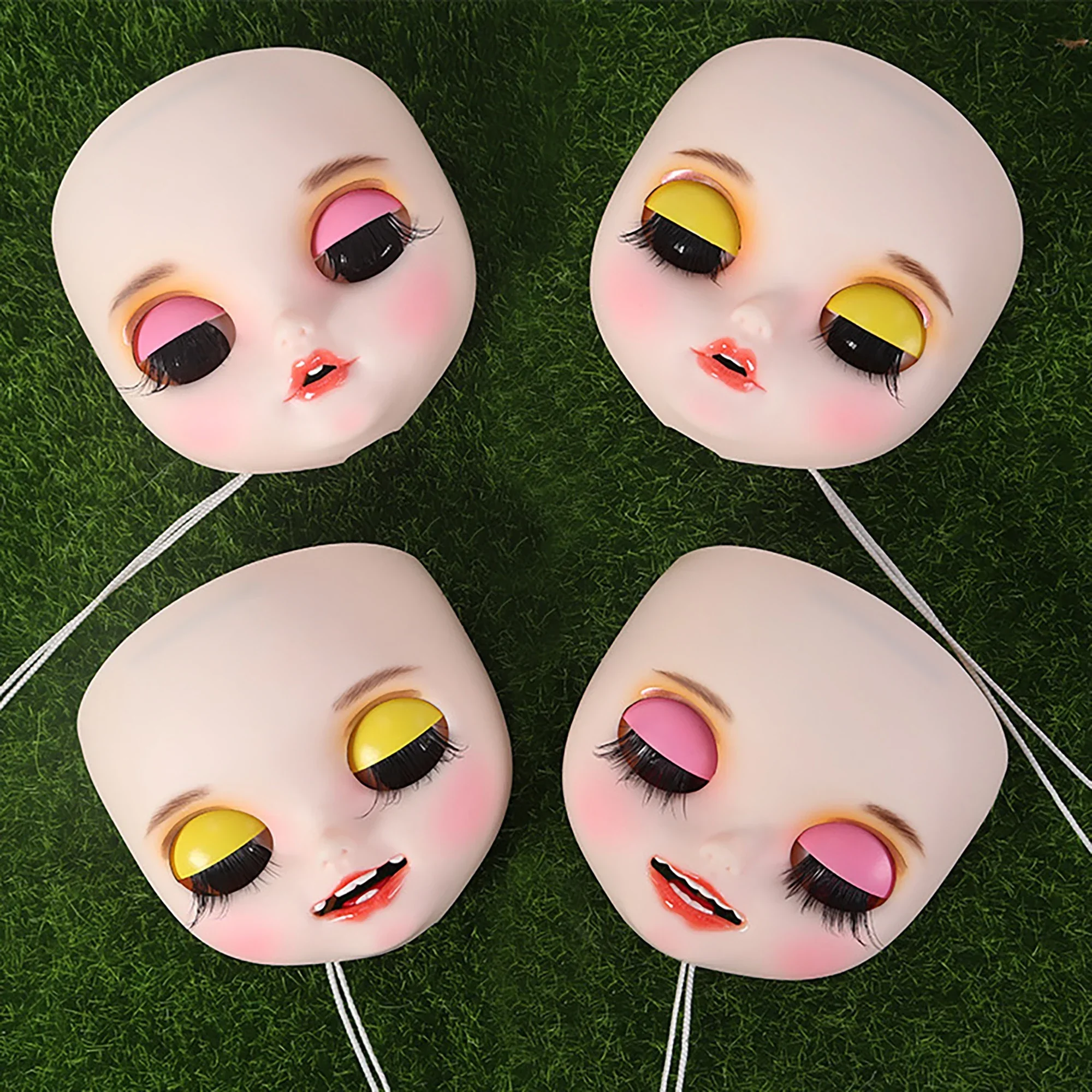 ICY DBS Blyth Butter Face Plate, Back Head Canines, Bunny Teeth, Fair Skin, Glossy Face, DIY Makeup, Newbie Practice, 256