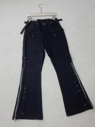 Emo Dark Cyber Y2k Pants Hippie Cargo Bodycon Gothic Punk Alt Baggy Jeans Rivets Black Women Goth Hip Hop Kpop Academia Pants