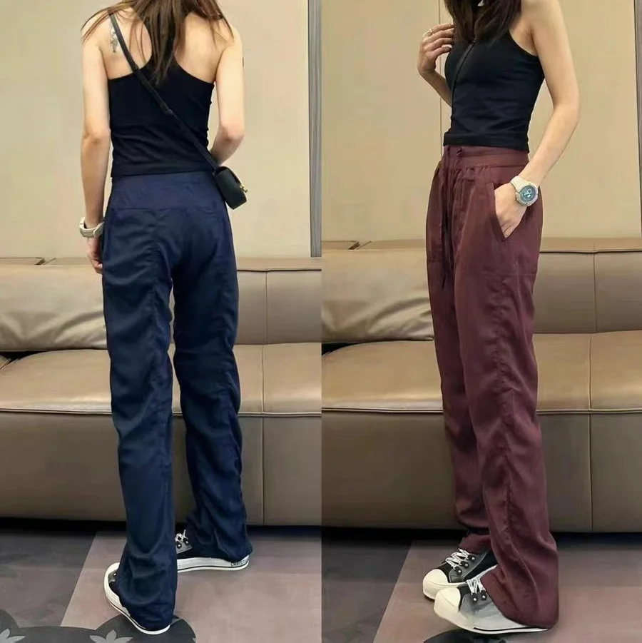 Pantaloni da donna e capri da donna, allenamento ampio, studio di danza, vita sportiva per le donne, palestra casual, yoga, pantaloni lunghi a gamba larga