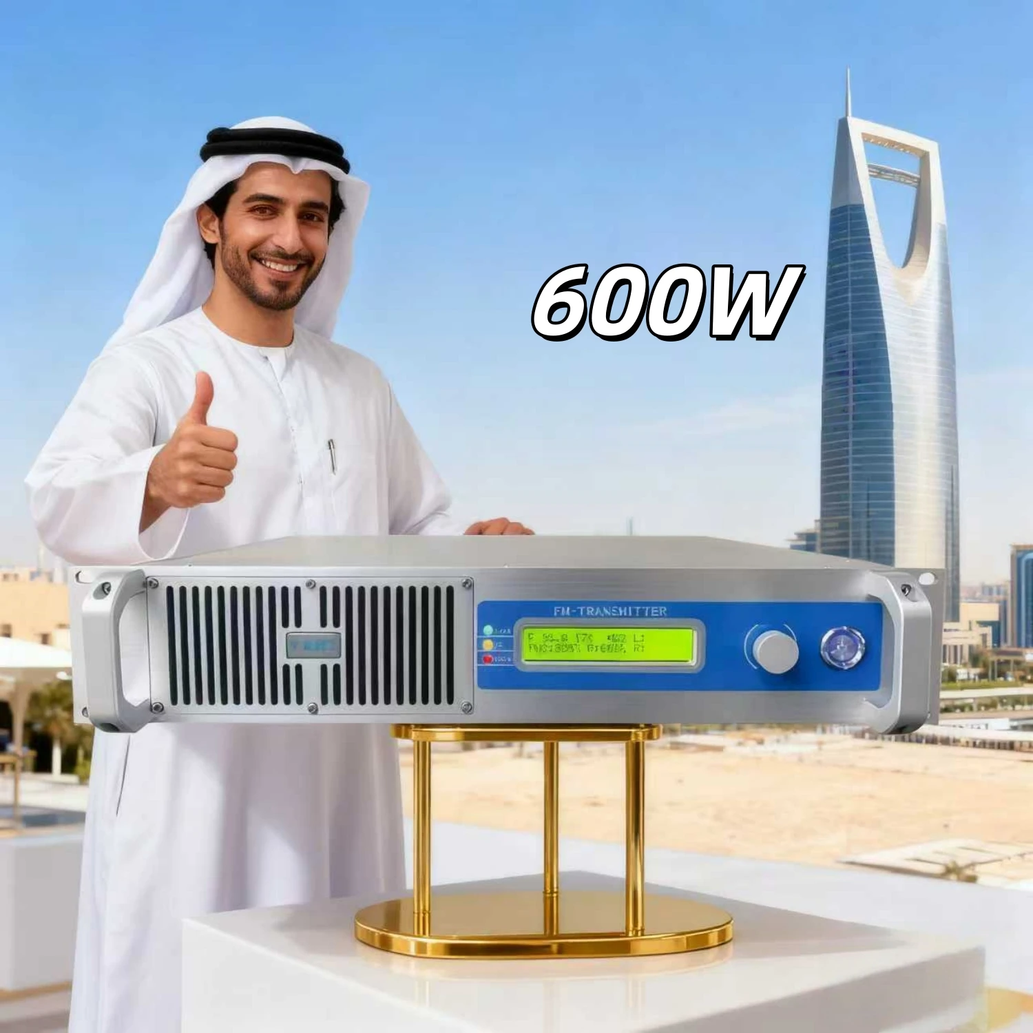 

YXHT-1-600W FM Transmitter - Intelligent Temperature Control, Low Noise, Power On/Off Control, YXHT Brand