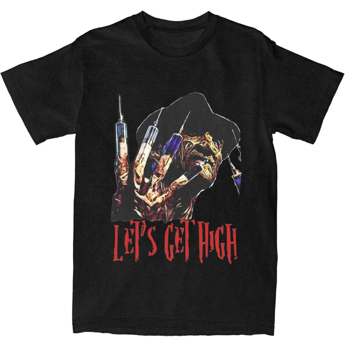 Elm Street Nightmare T-Shirt F-Freddy K-Kruger Novelty T-Shirts Short-Sleeve Vintage Tops Summer Cotton Round Neck Tees