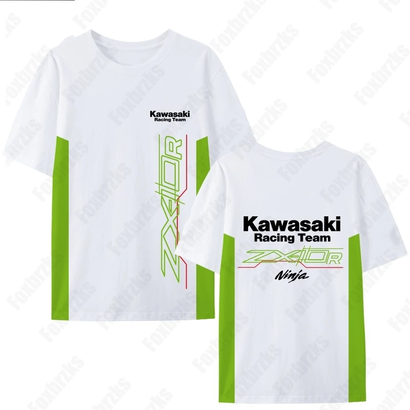 2024 Men T Shirt Casual Kawasaki Racing Team Demon Claw T-shirt Graphic Oversized Sports Tops Breathable Streetwear S-5XL