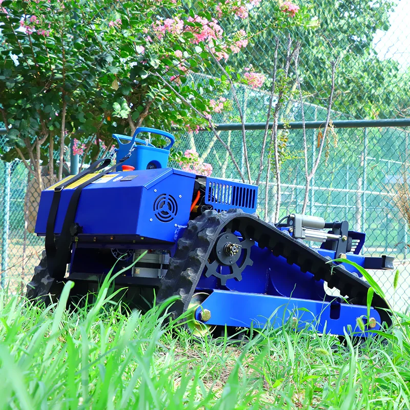 Low price cordless automatic remote control lawn mower power supply adjustable cutting height golf course industrial