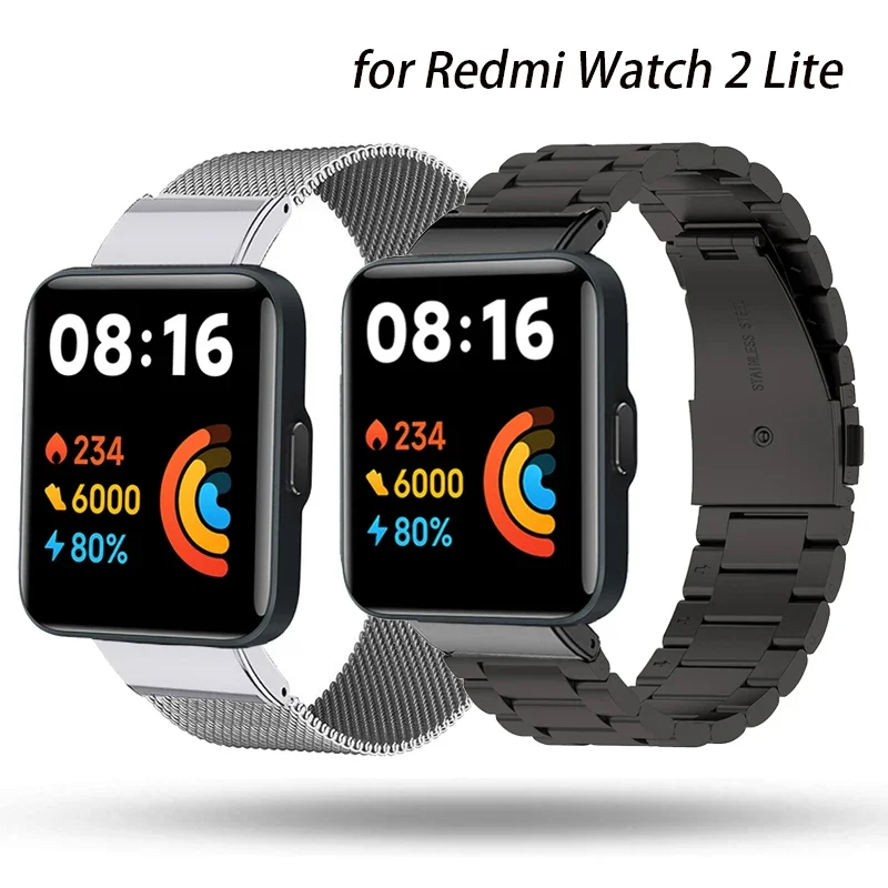 Metal Strap for Xiaomi Redmi Watch 2 Lite Smart watch Watchband Stainless Steel bracelets for Xiaomi mi watch lite Wristbands