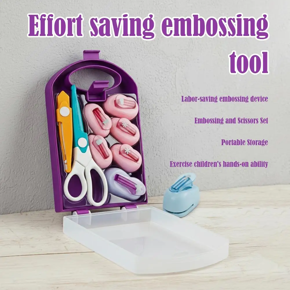 1set Creative Hole Punch Set Perfect For DIY Scrapbooking And Birthday Cards Fixed Patterns And Random Colors Available