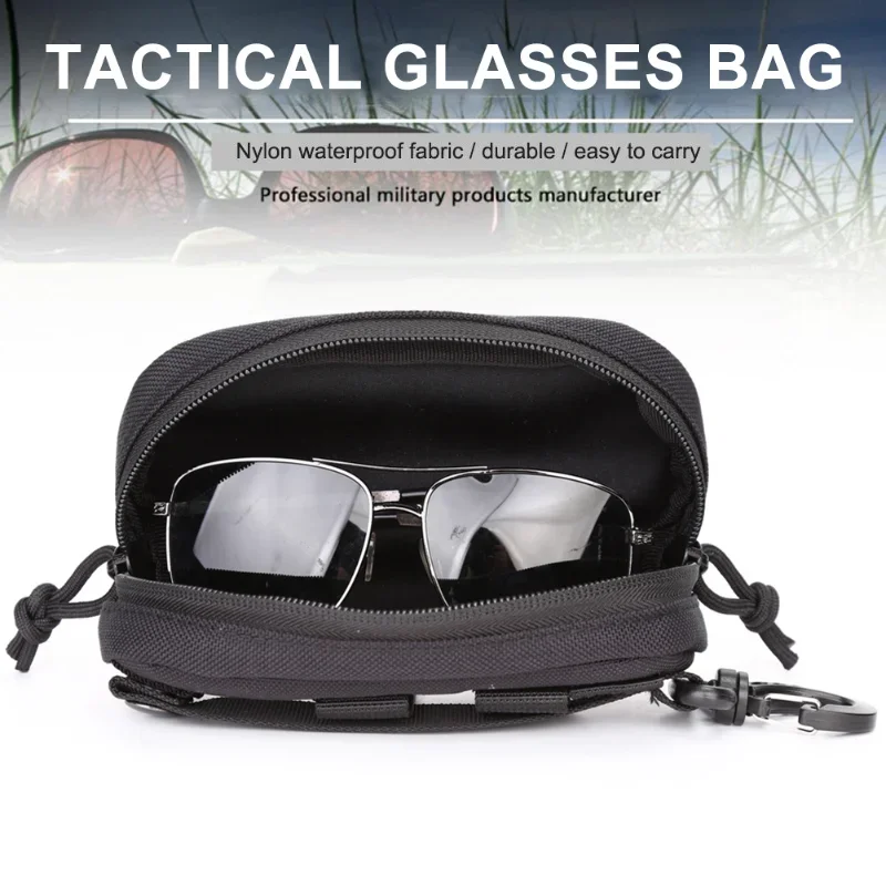 Nylon Hard Eyeglasses Bag Outdoor Hunting Sunglasses Case Molle Glasses Pouch Goggles Storage Box Eyewear Case  Eyeglass Case