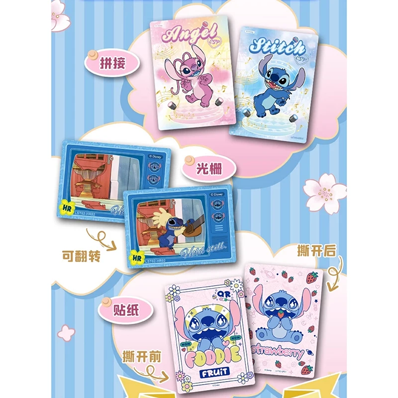 Oryginalne karty Disneya Lilo i Stitch, seria Growth Footprint, kolekcja kart, nowy produkt, rzadki Stitch, Stitch, zabawki anime dla dzieci, prezent.