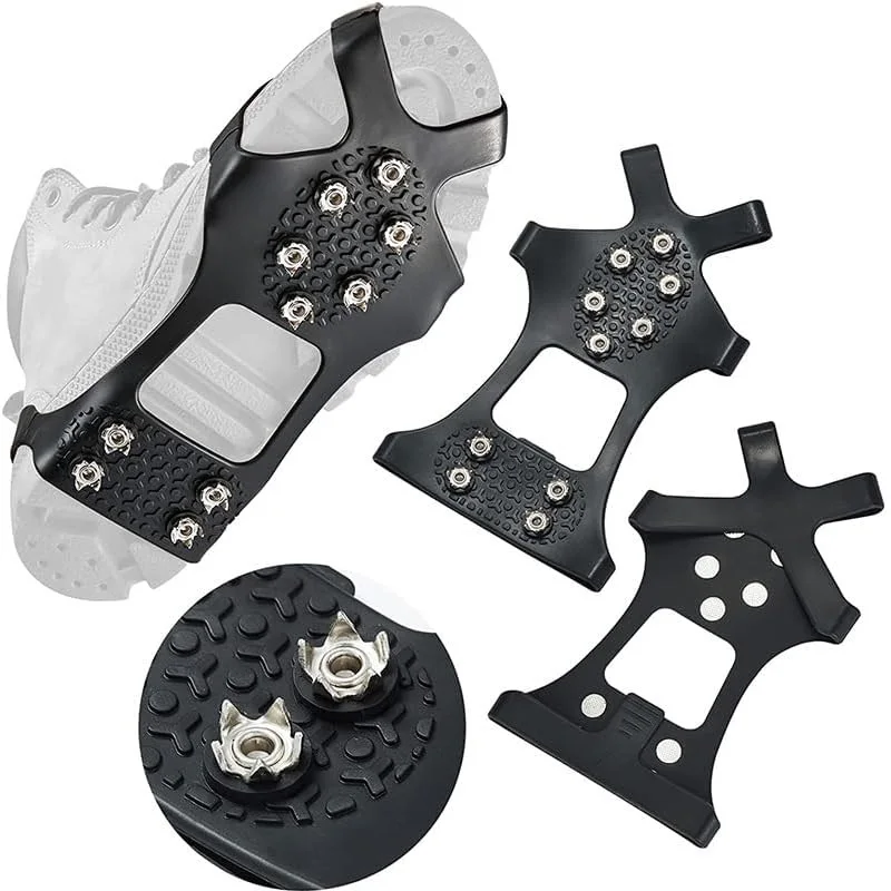 

Anti-slip Shoe Spikes and Ice Claws for Winter Footwear, Suitable for Icy Surfaces and Snow, for Climbing