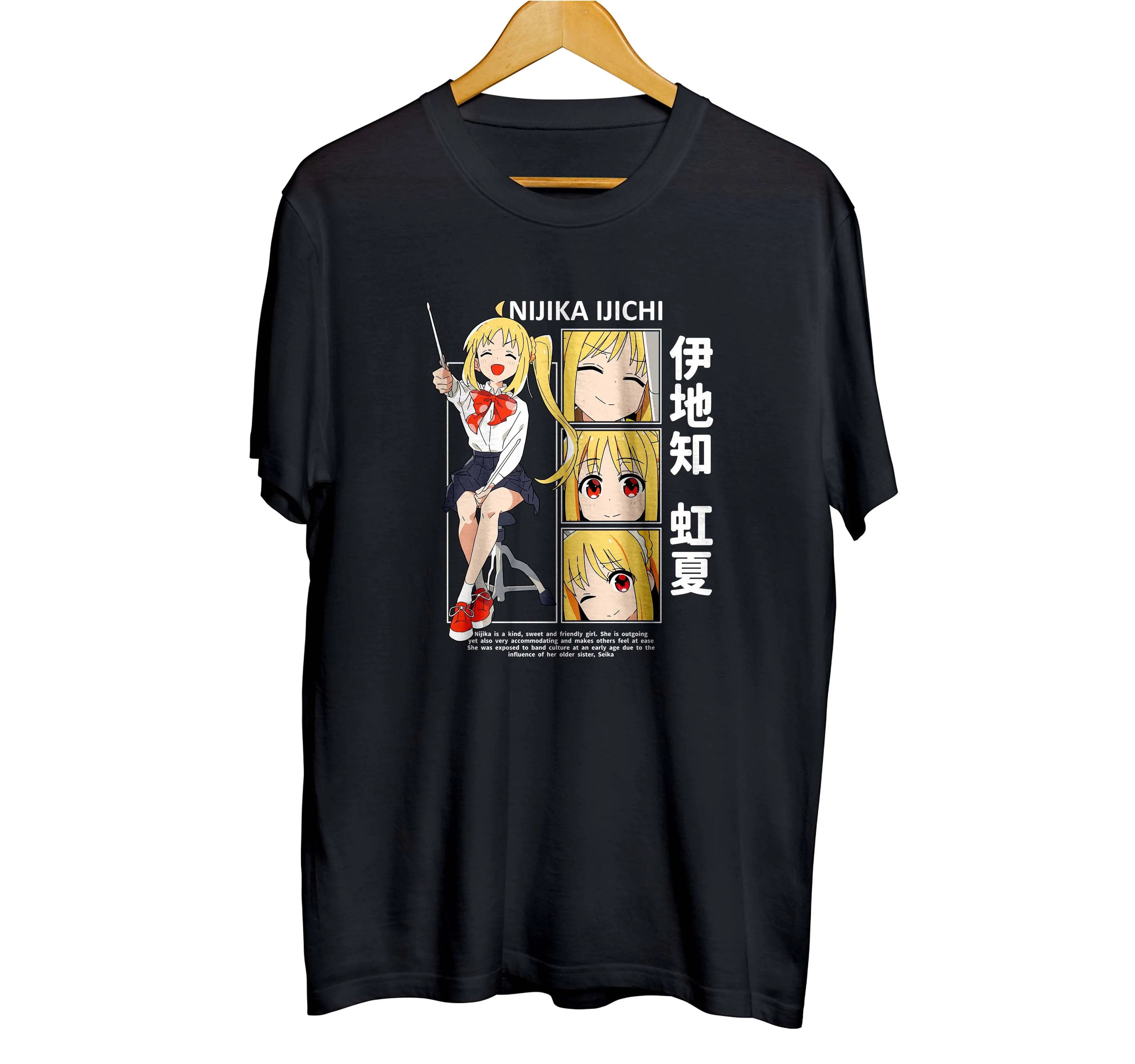 T-shirt distroanime NIJIKA IJICHI - BOCCHI THE ROCK ! 100% combed 30s