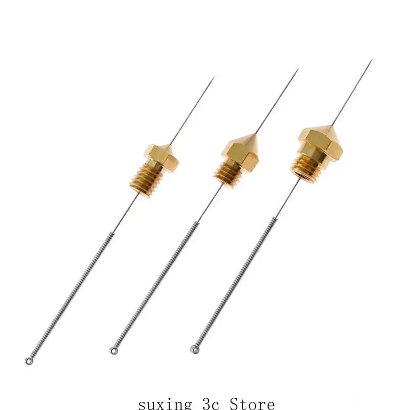 e8be 10x 노즐 청소 바늘 0.2/0.25/0.3/0.35/0.4mm stinless 튼튼하고 내구성