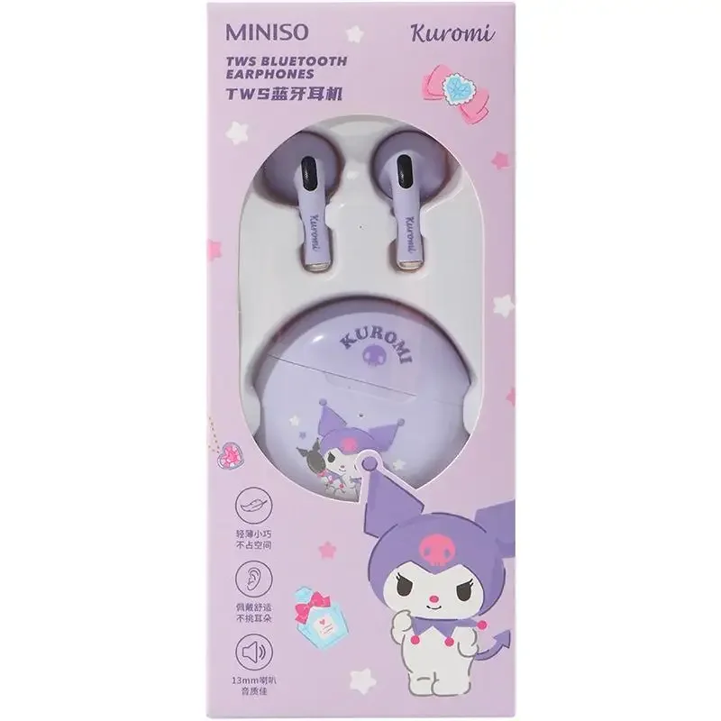 

MINISO Sanrio cinnamoroll Kuromi Classic Series TWS Bluetooth Headset Model XS66 Girlfriend children's Gift