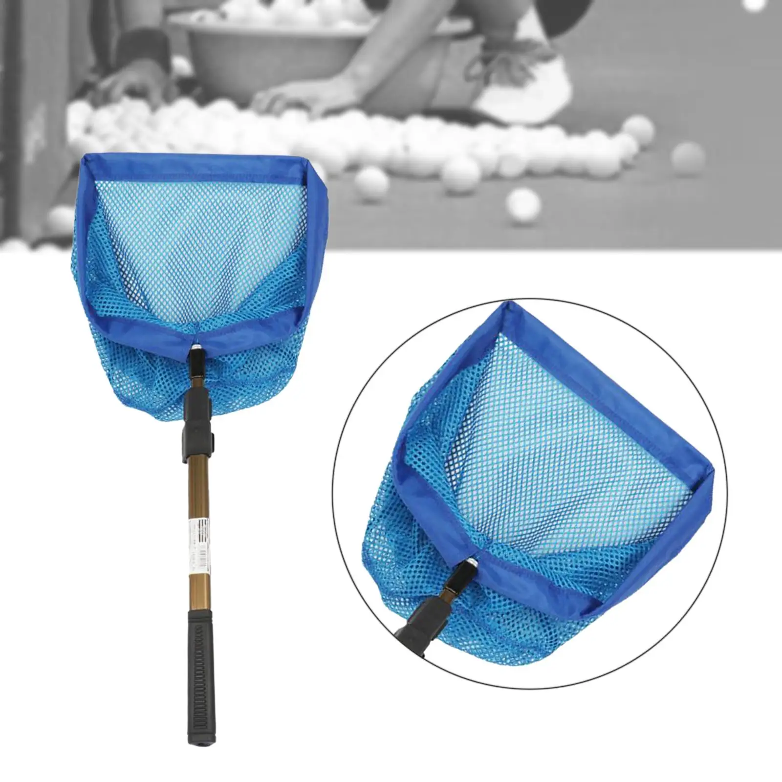 Telescopic Rod Table Tennis Ball Picker, Picking Net Practice, Large Capacity Gym Pingpong Ball Retriever