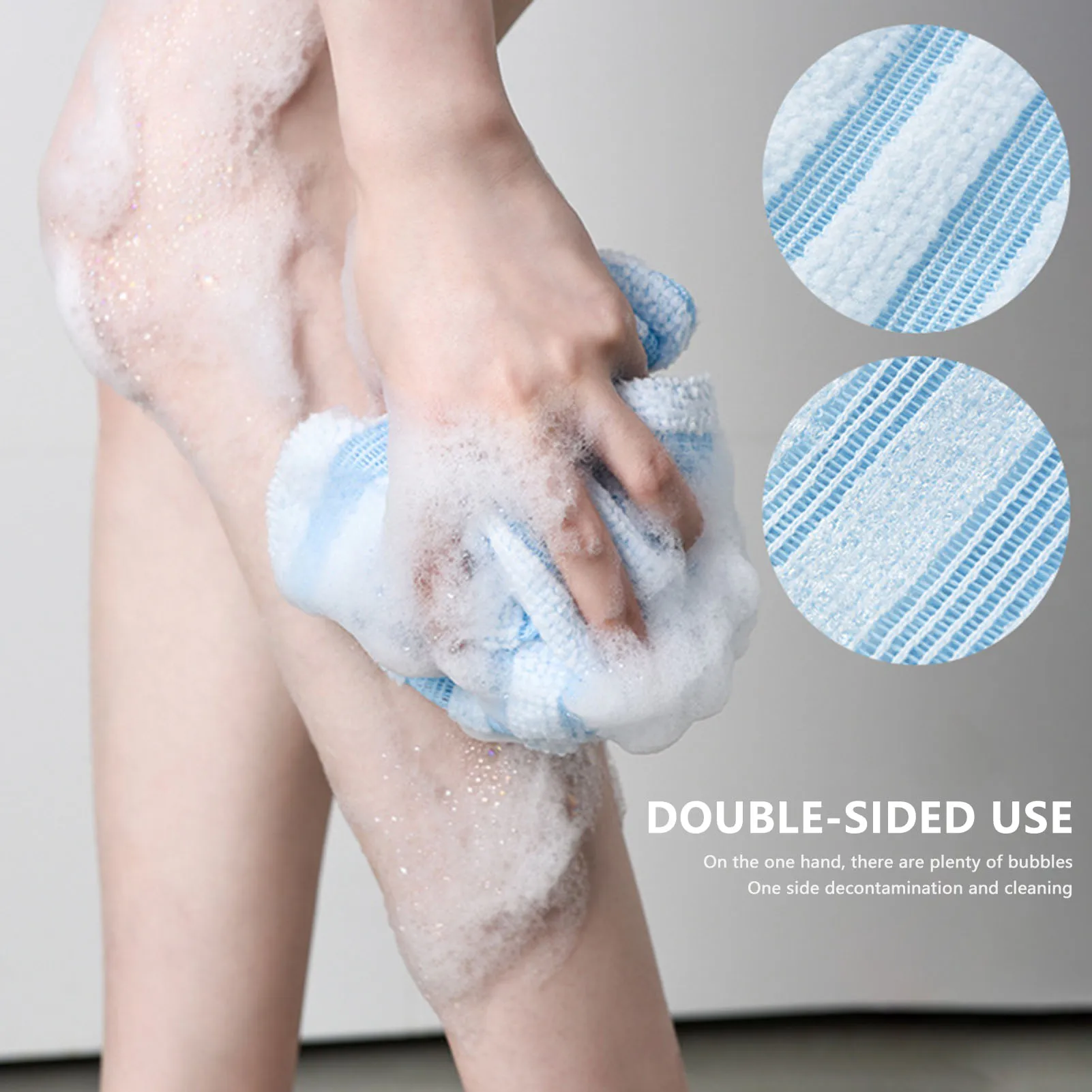 Extra Long Exfoliating Bath Towel Ultra Soft Back Scrubber for Men and Women Home Bathroom Shower and Body Care Tool