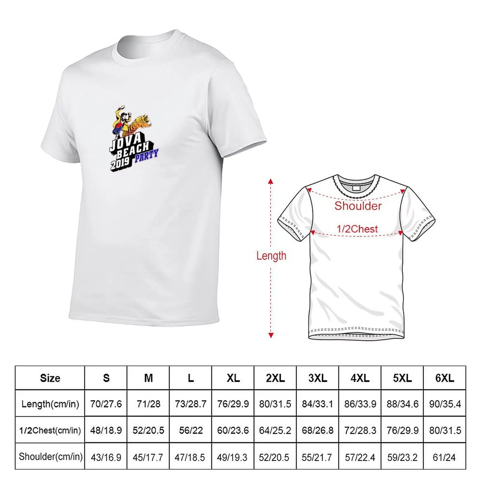 Jova beach party 2019 logo T-Shirt man t shirt cotton man t shirts graphic T-Shirt