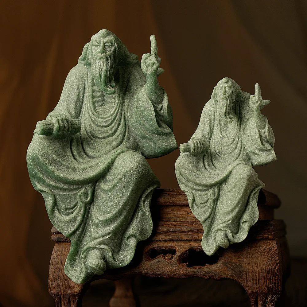 New Chinese Style Laozi Statue Zen Desktop Ornament Curio Shelf Home Decor Guofeng Sculpture Mini Landscape Water Flowing Gifts