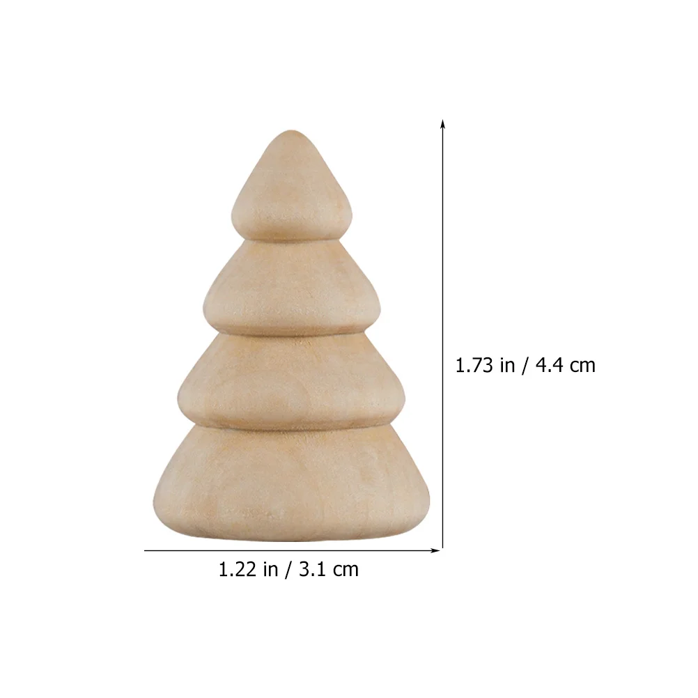 10 Pcs Wood Germ Tree DIY Trees Graffiti Wooden Crafts for Painting Mini Unfinished Child