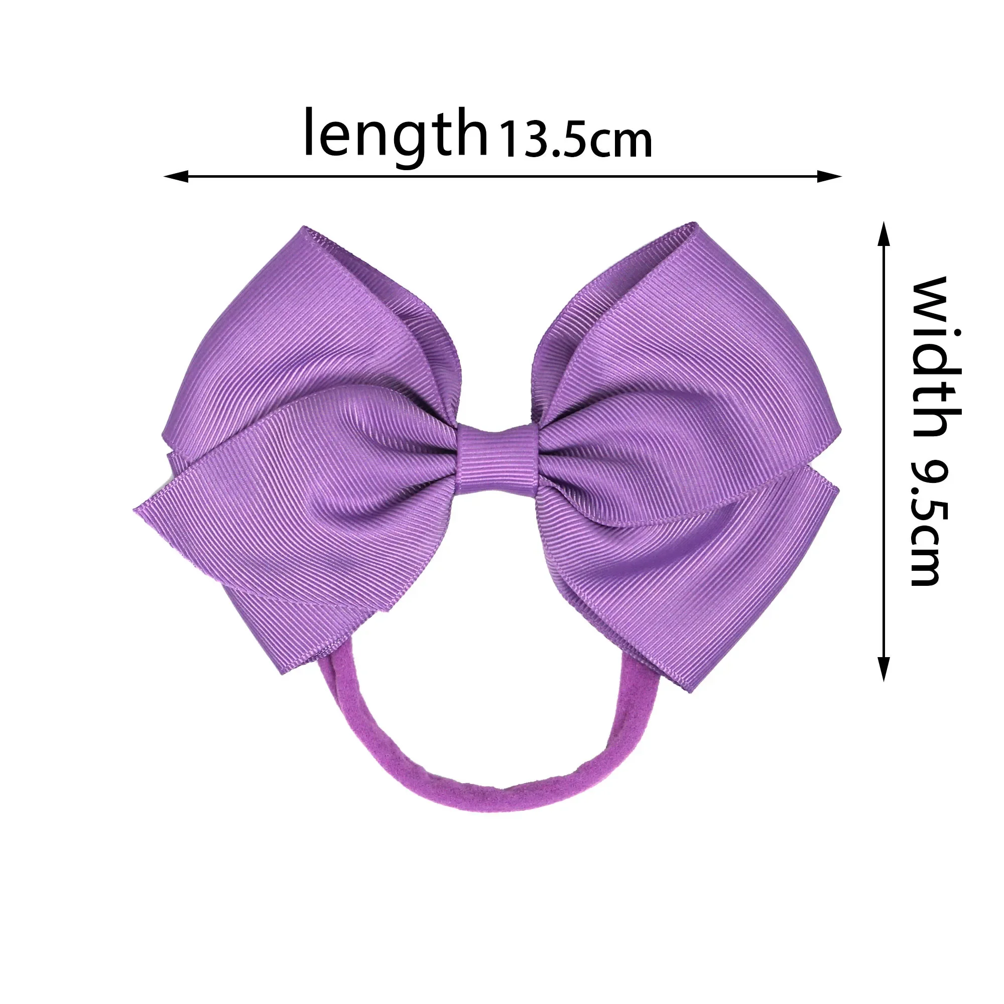 8PCS  5 Inch Baby Hair Bows Headband Nylon Head Band for Children Kids Girls Soft Newborn Infant Toddler Hair Accessories Gifts