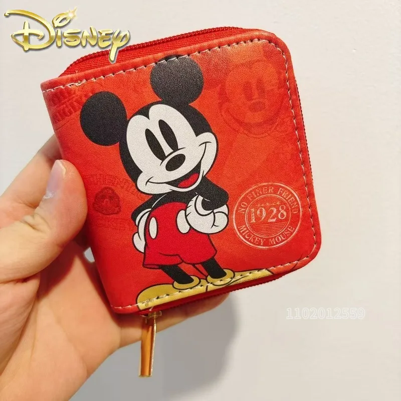 Disney Mickey ใหม่ MINI กระเป๋าสตางค์แฟชั่น MINI กระเป๋าเหรียญผู้หญิงการ์ตูนเด็กกระเป๋าเหรียญ Multi-Card Slot คุณภาพสูง