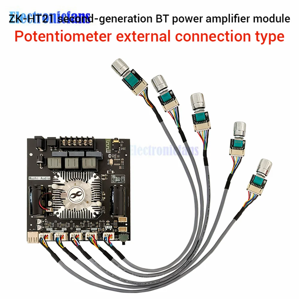 HT21-2G second generation 2.1 channel TDA7498E Bluetooth amplifier module subwoofer 160Wx2+220W