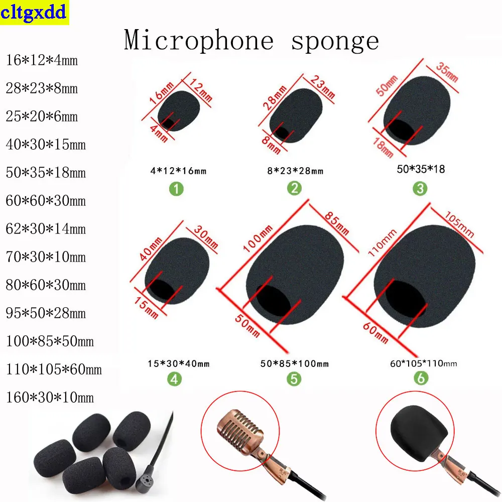 

cltgxdd 2piece is suitable FOR Microphone, foam protective cover headphone sponge cover, shock proof dust boot