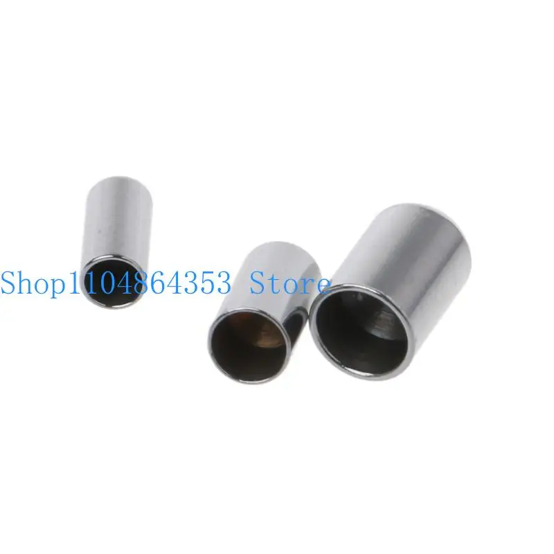 

652F 10pcs Leather Cord End Rope Buckle Stainless Steel Crimp Clasps Jewelry Findings Bracelet Buckle Jewelry Making End Caps