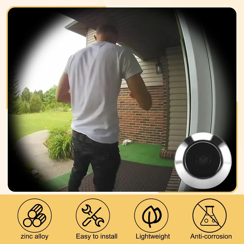 Door Peephole Camera, Door Viewer Peephole, 90° Wide-Angle Digital 2.4Inch LCD For Home Apartment Entry Door Front Door