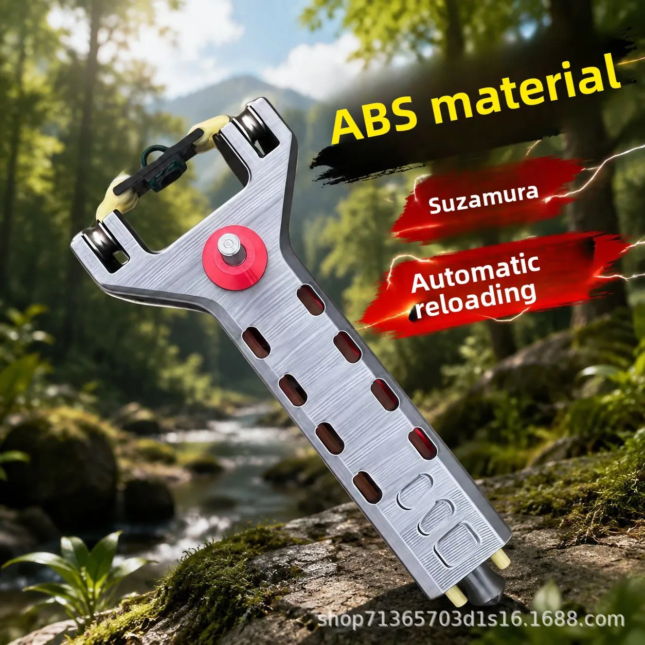 Automatic Loading Magazine Slingshot 3D Printing Portable Outdoor Shooter 4 Replacement Bands 250 Pellets Precision Shooting