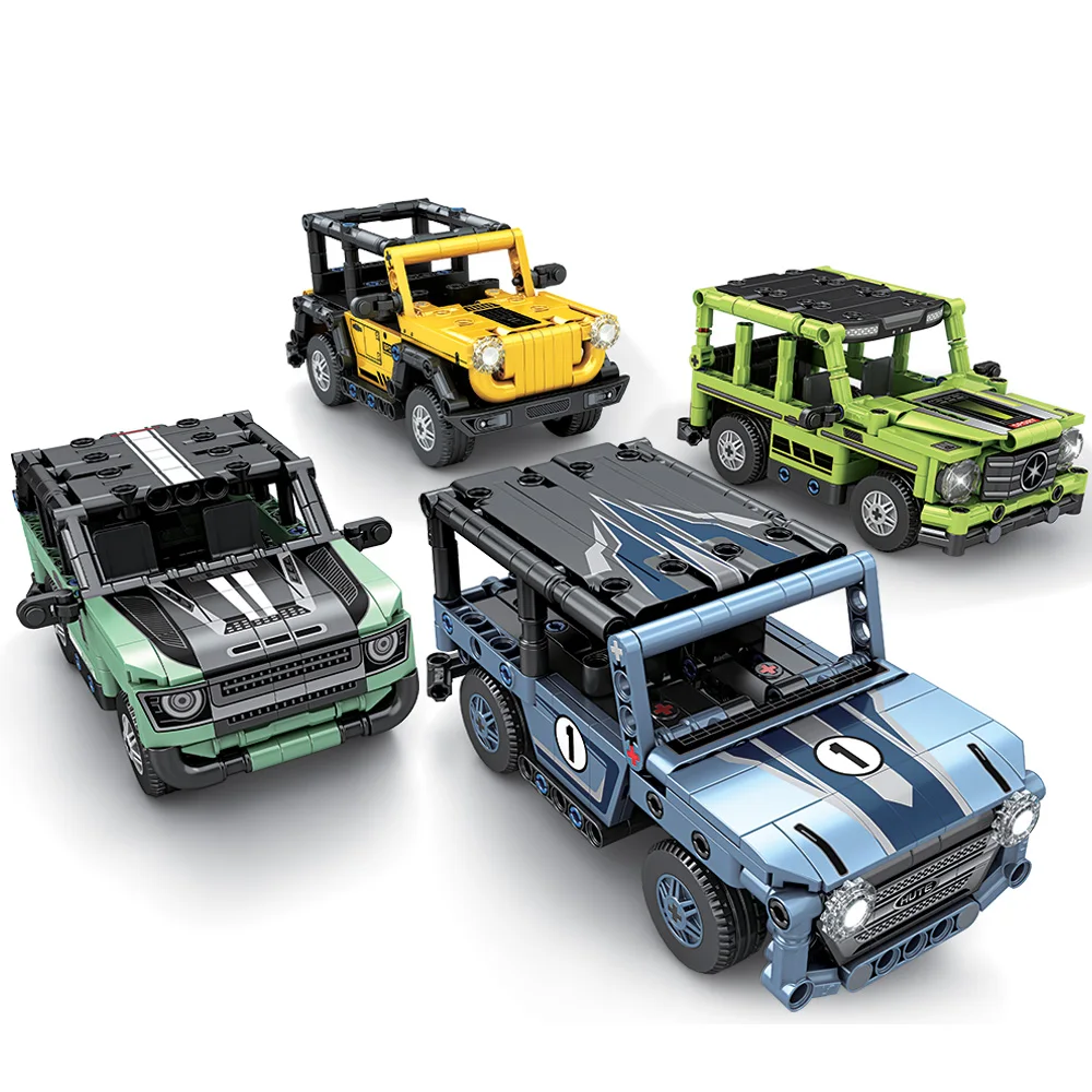 228Pcs Famous Car Building Blocks Land Supercar Off-Road Defender Vehicle Model Assemble Bricks Toy Adults Gift Home Decoration