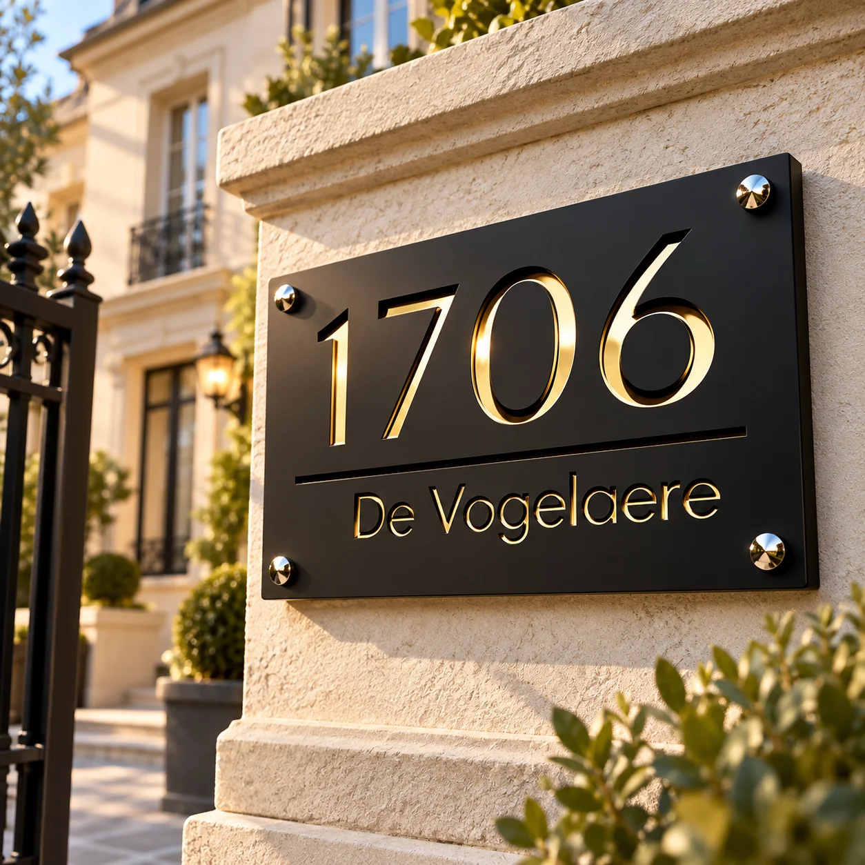 3D Laser Cut Acrylic House Number Sign External Modern Personalized Residential Street Plate