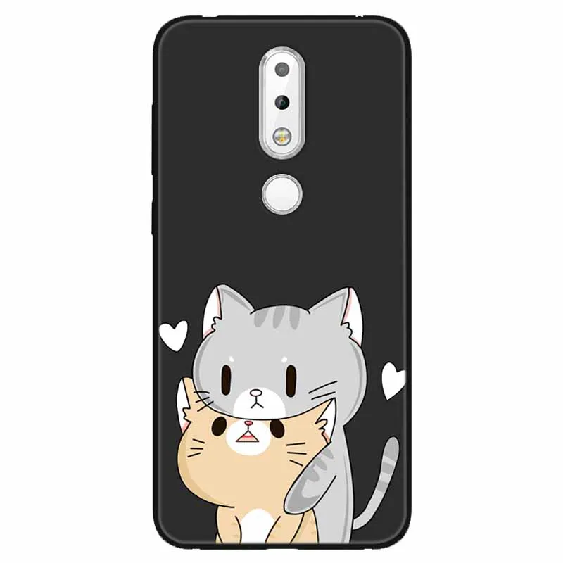 For Nokia 6.1 Plus Case Soft Silicone Cartoon Fashion TPU Phone Cases for Nokia X6 Cover 6.1Plus Cute for NokiaX6 Lion Wolf