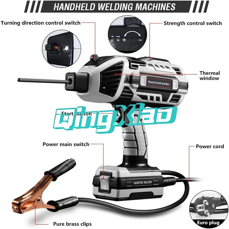 120A Arc Handheld MMA Electric Welder Machine 10 In 1 Small Inverter 110-220V Core Motor Engine Pump PLC Equipment Portable Mini