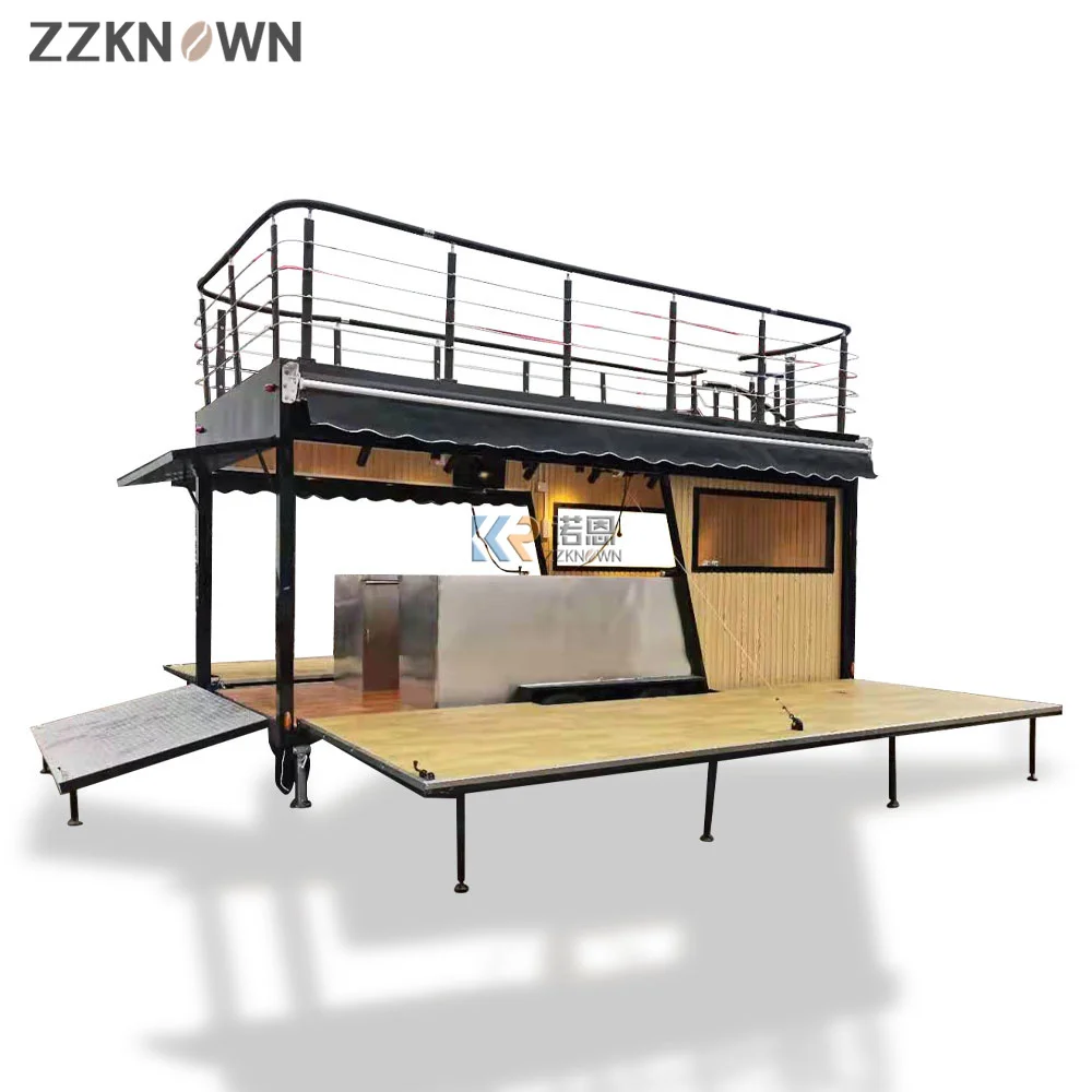 Customized New Design Food Kiosk Outdoor Hot Dog Hamburgers Food Stand Street Fast Food Vending Carts for Sale