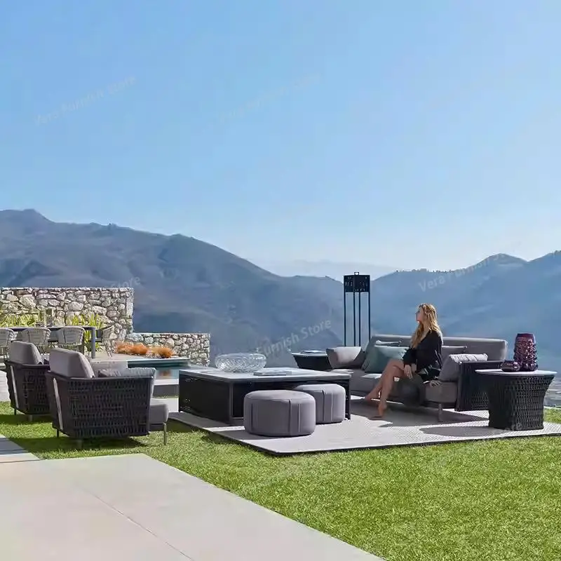 

Advanced Luxury Outdoor Sofas Simplicity Creative New Style Garden Sofas Villa Party Accent Furniture Arredo Giardino Lshysf