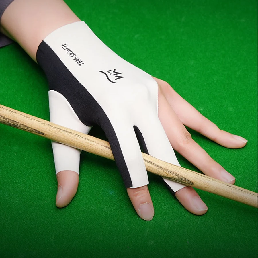 Professionelle 3-Finger-Billardhandschuhe, Hauteng Anliegende Elastische Lycra Pool-Snooker-Handschuhe mit Geringer Reibung für Glattes Schießen
