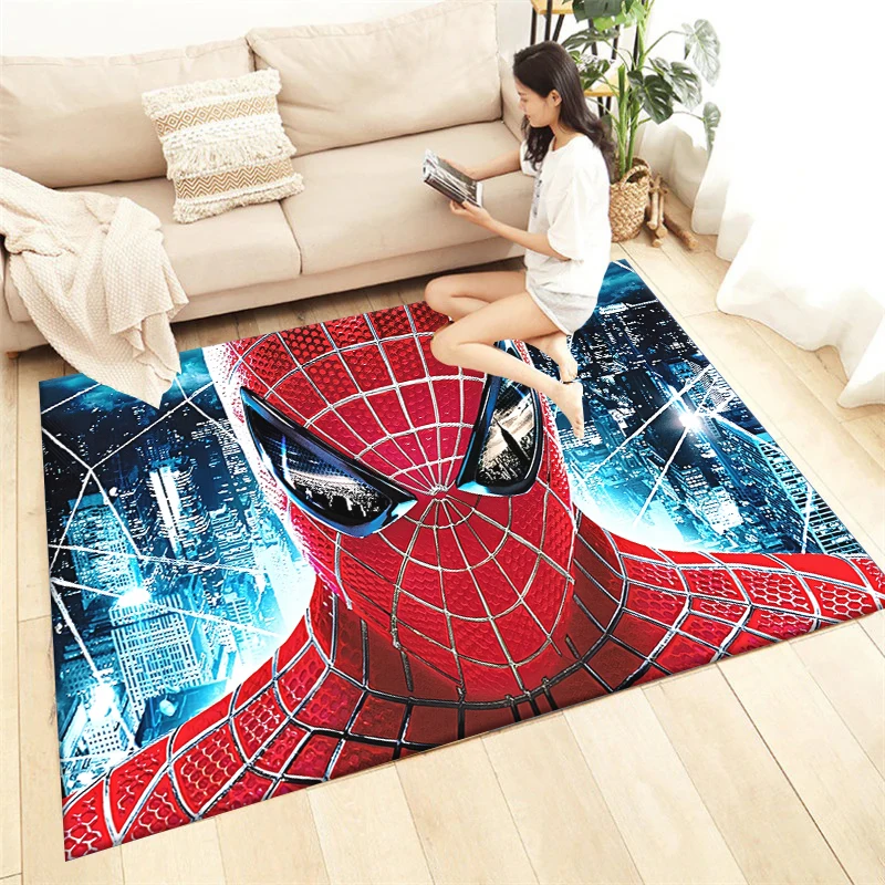 

Spider Man HD Printed Carpet. for Living Room Decoration,Bedroom, Picnic,Camping,Kitchen,Entrance Door Mat,Crawling Rug