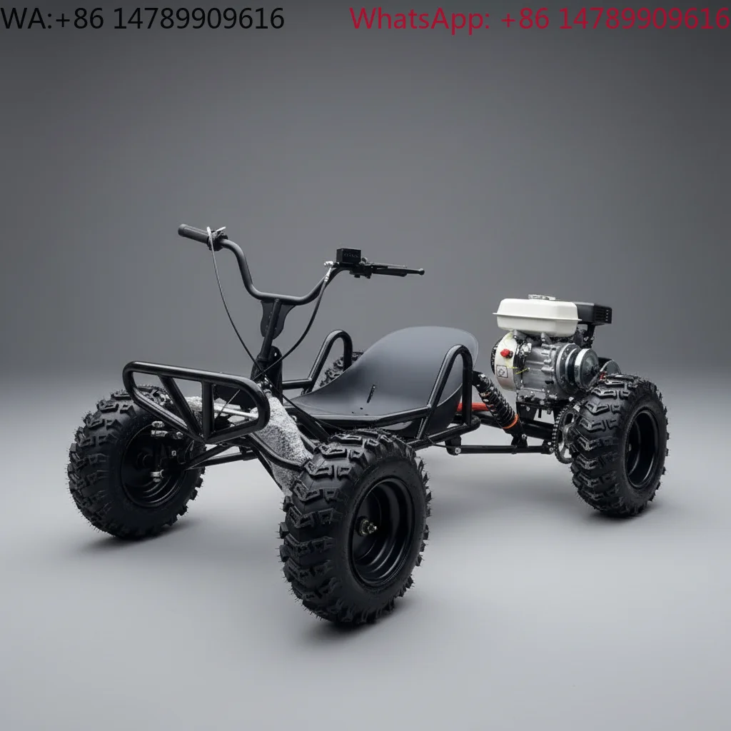 212cc 8-inch Anti-Slip Wear-Resistant Vacuum Rubber Tires Front and Rear Dual Shock Absorbers Outdoor  Off-Road Kart