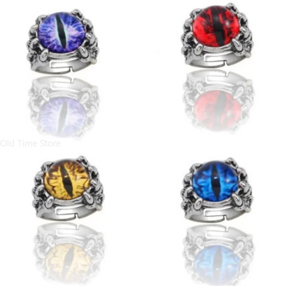 New Retro Jewelry Rings Gothic Rings Unisex Punk Skull Rock Hip Hop Adjustable Gift Jewelry Evil Eye/Dragon Claw