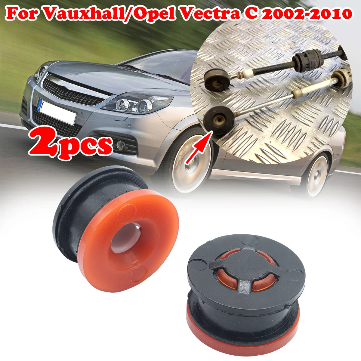 

2set Gear Shift Cable Linkage End Rod Bushing Adapter Gromme Manual Transmission For Vauxhall/Opel Vectra C 2002 2003 2004-2010