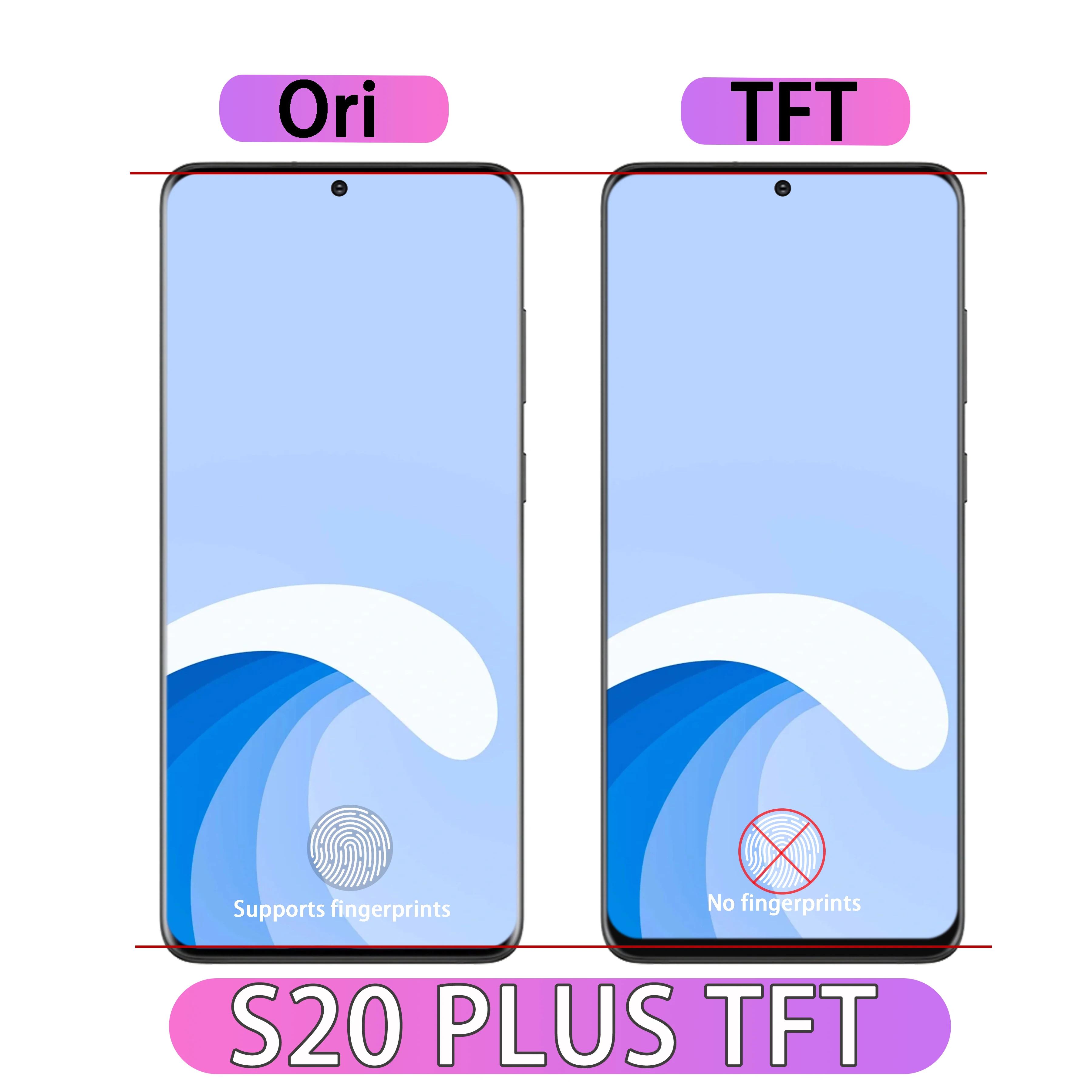 S20+ TFT Screen For Samsung Galaxy S20 Plus LCD G985F/DS Display Digital G985U G986B G986U Touch Screen Replacement With Frame