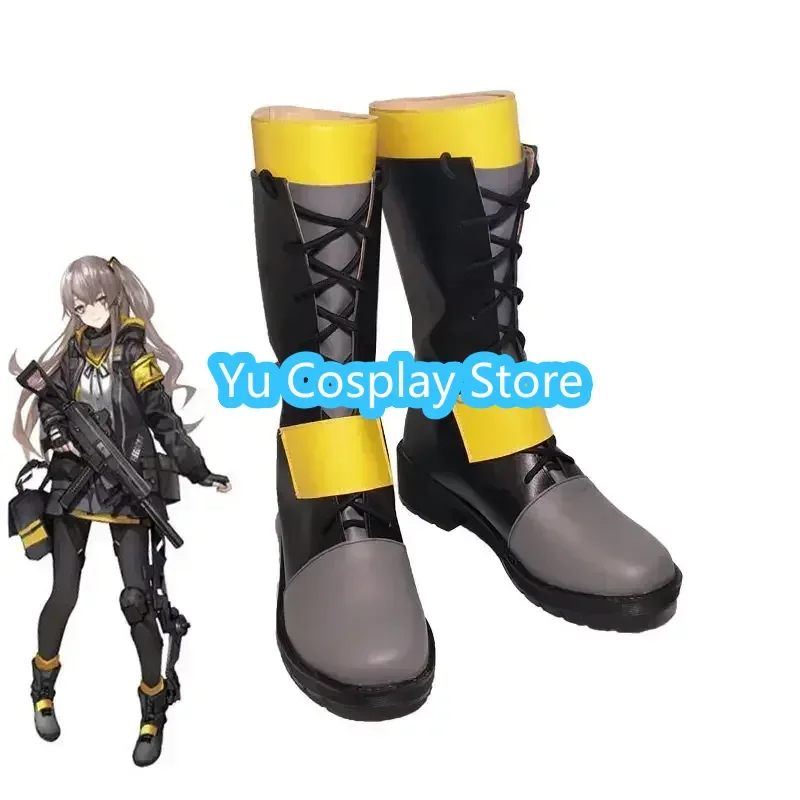 Game Girls Frontline Ump45 Cosplay Shoes Halloween Carnival Boots Cosplay Prop PU Leather Shoes Custom Made