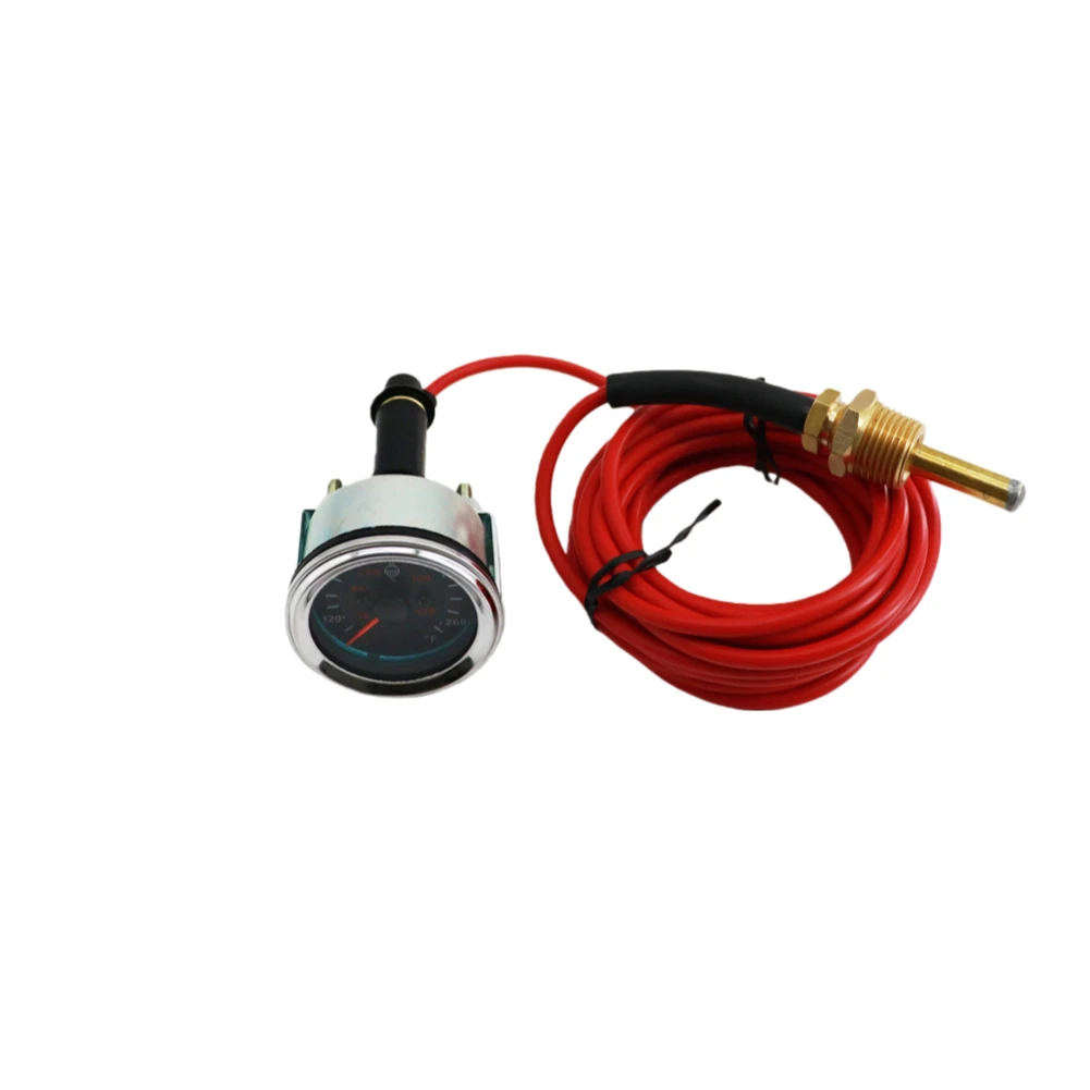 Mechanical Water Temperature Gauge 40 120 Celsius with 5 Meter Cable for Cars RV Compatible with 12V and 24V Systems