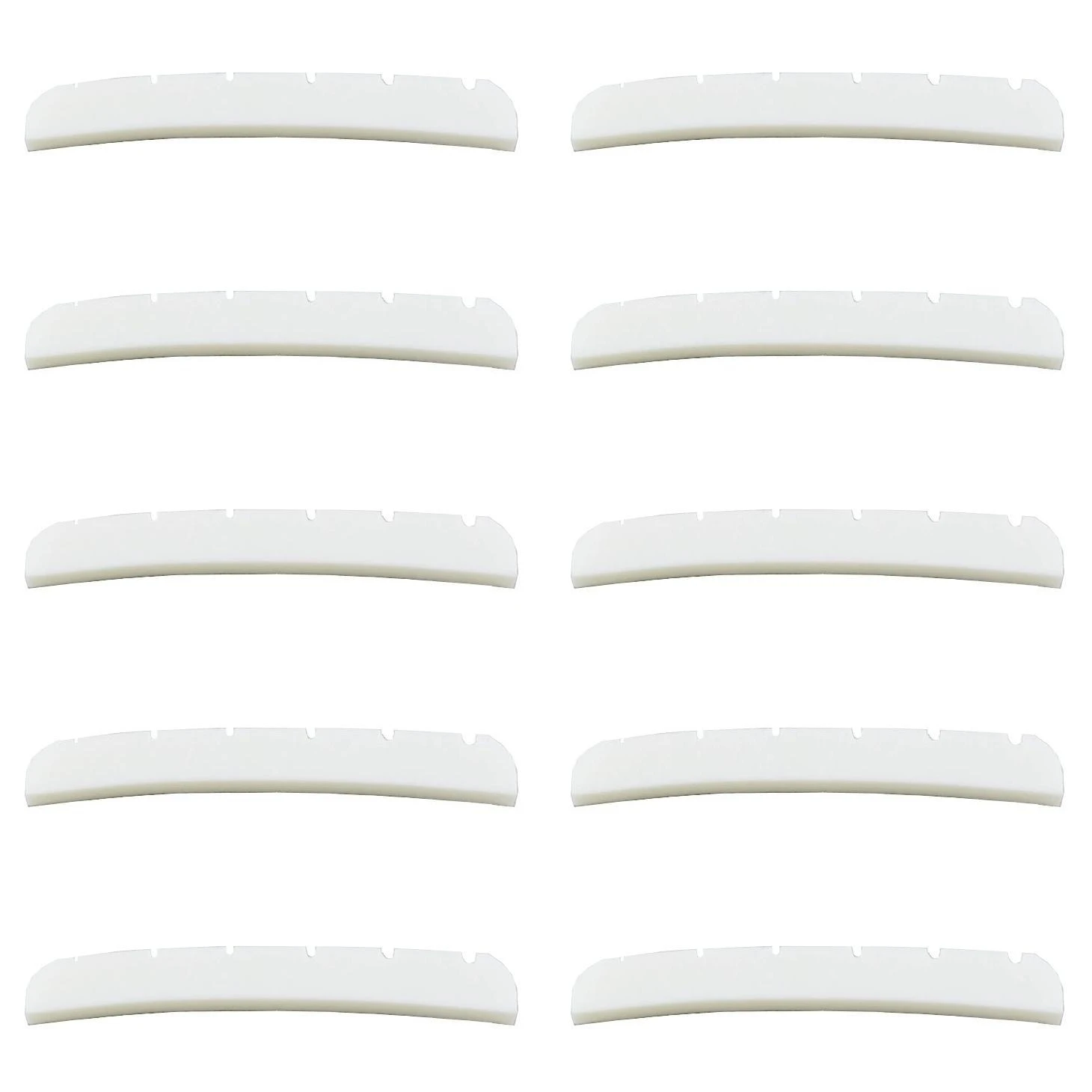 10x Bone Radiused Bottom Nut for Fender Strat Tele Guitar 43mm ST luthier DIY 6-strings saddle White