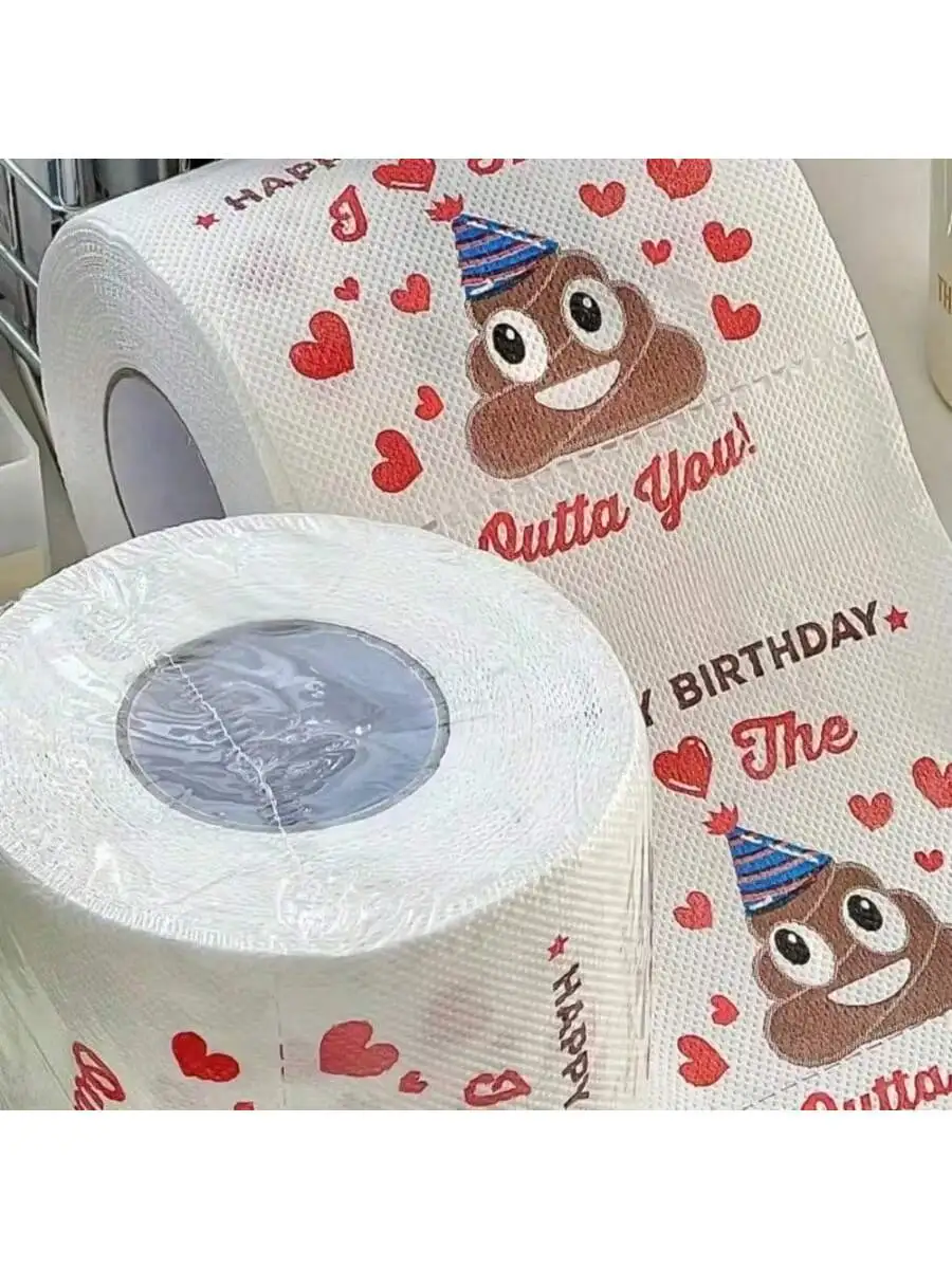 1pc, Birthday Toilet Paper Roll - Funny Gift for Men and Women - Happy Birthday Decorations and Party Supplies