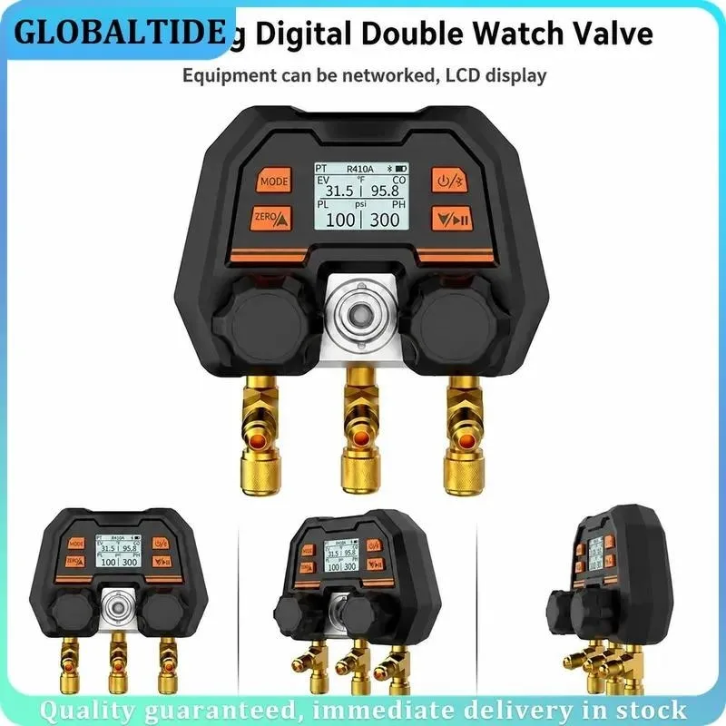 Bluetooth Wireless APP Digital Fluorine Adding Meter Automotive Air Conditioning Refrigerant Pressure Gauge