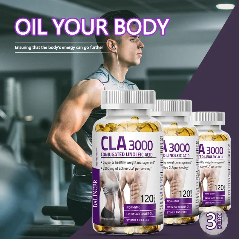 CLA 3000 Ultra High Potency for Healthy Weight Management Lean Muscle Mass Fat Burning Metabolism 120 Softgels